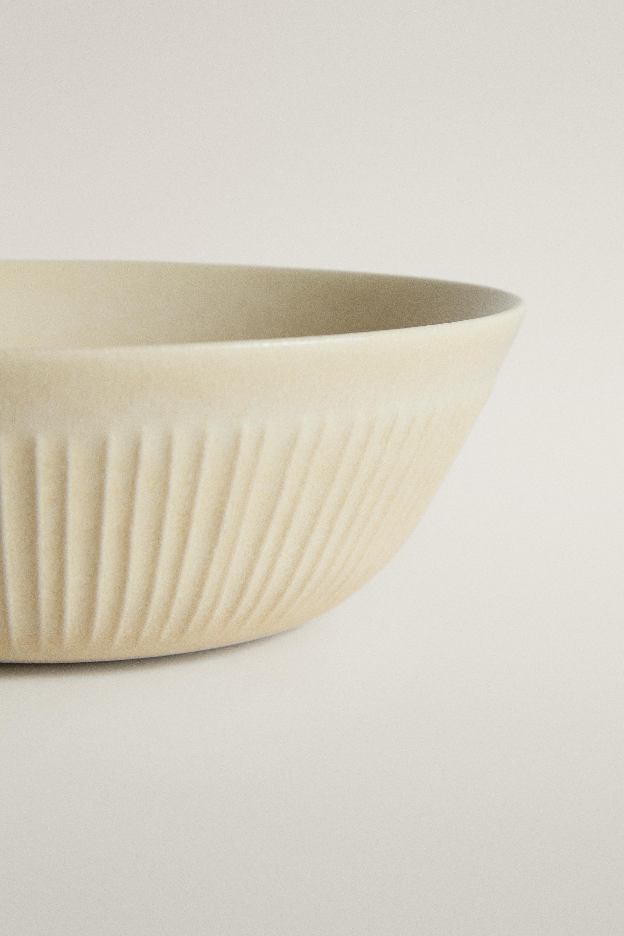 STRIPED STONEWARE BOWL