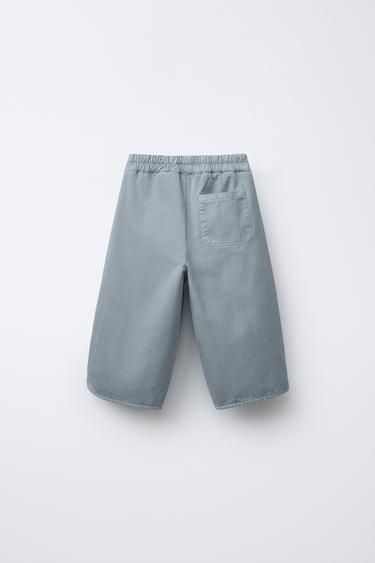 BALLOON TROUSERS WITH PLEATS - Light blue by Zara - Image 1