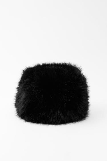 FAUX FUR CLOCHE HAT - Black by Zara - Image 0