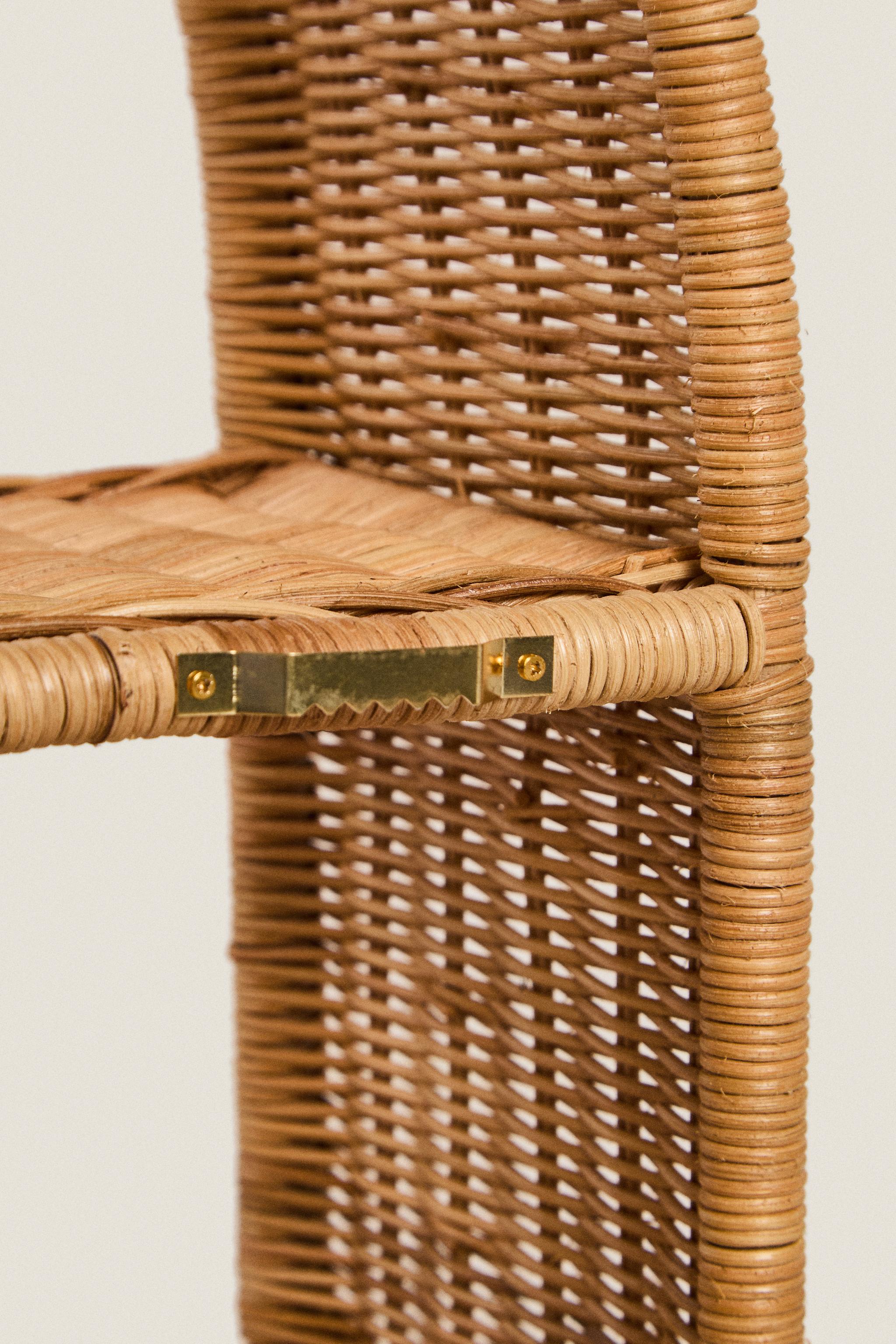 ZARA キッズ壁掛けラック ラタン 66×60×23cm ZARAHOME キッズ壁掛けラック ラタン 66×60×23cm