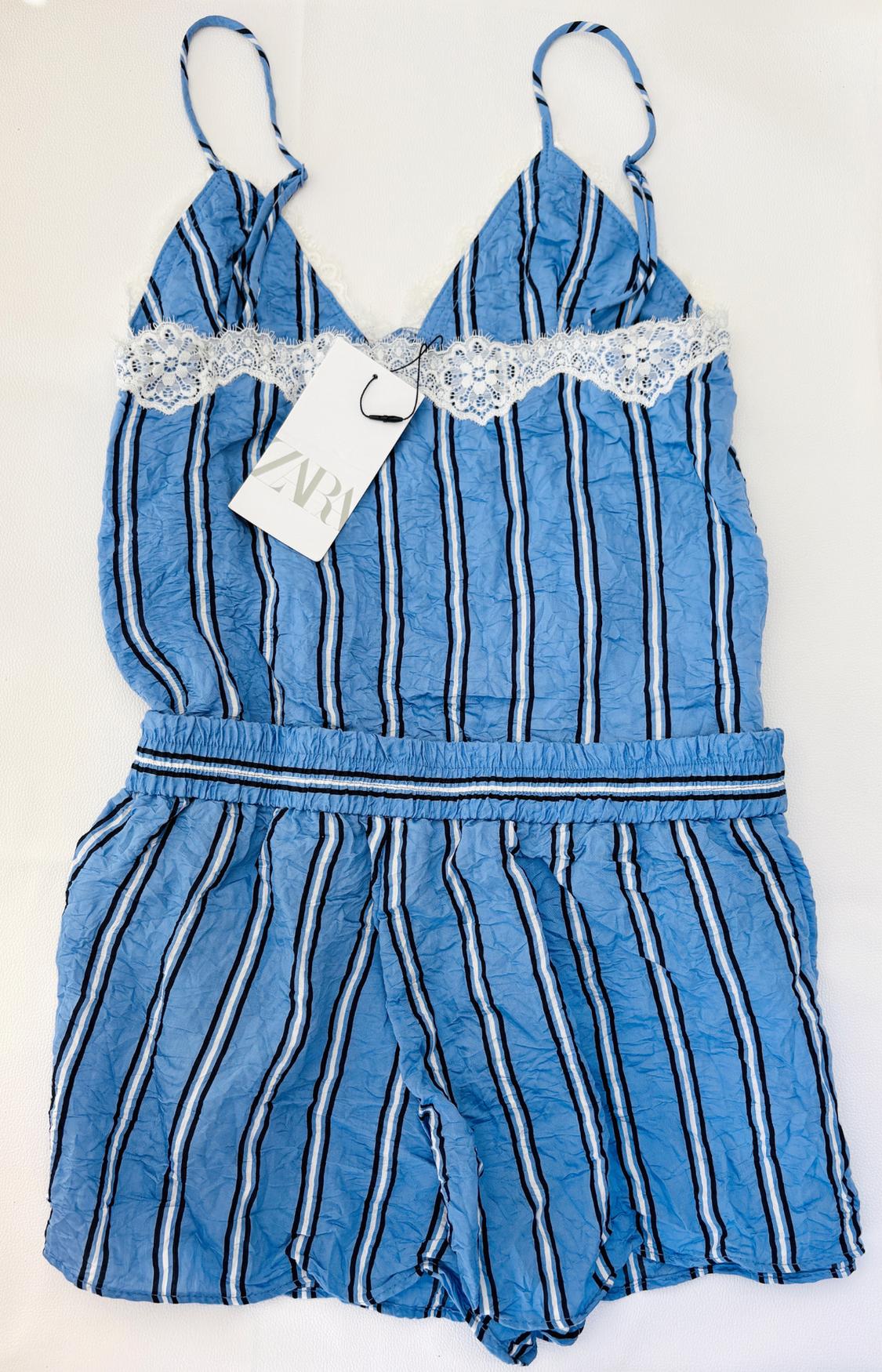 STRIPED CREASED-EFFECT PLAYSUIT - Image 2