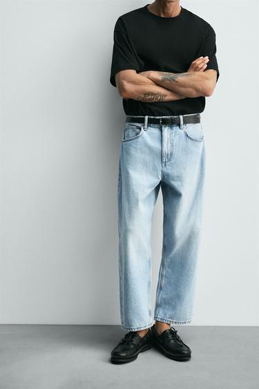 TAPERED WIDE-LEG JEANS - Light blue de Zara - Image 4
