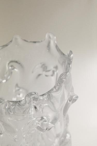 LARGE IRREGULAR DECORATIVE VASE - Transparent by Zara - Image 1