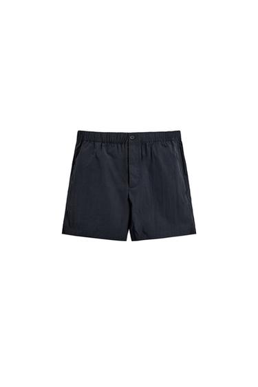 Zara TECHNICAL SHORT SHORTS - Dark navy
