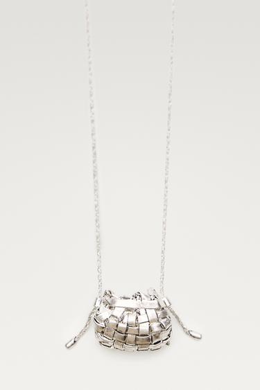 Long necklace with basket piece — Silver 1