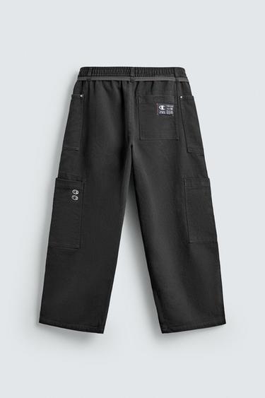 CHAMPION ® X ZARA DRAWSTRING CARGO TROUSERS - Anthracite Grey by Zara - Image 7