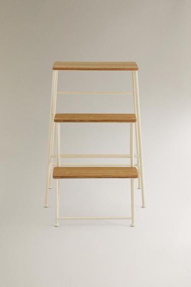 THREE-STEP STEP STOOL - Light beige by Zara - Image 0