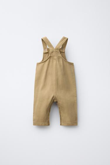 SALOPETTE EN SERGÉ LONGUE UNIE - Beige de Zara - Image 1