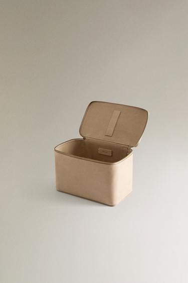 TROUSSE DE TOILETTE MALLETTE CUIR NUBUCK - Blanc écru de Zara - Image 3