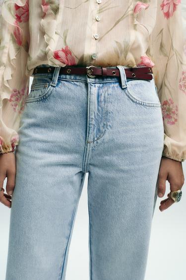 JEAN Z1975 REGULAR FIT TAILLE HAUTE CEINTURE - Bleu clair de Zara - Image 2