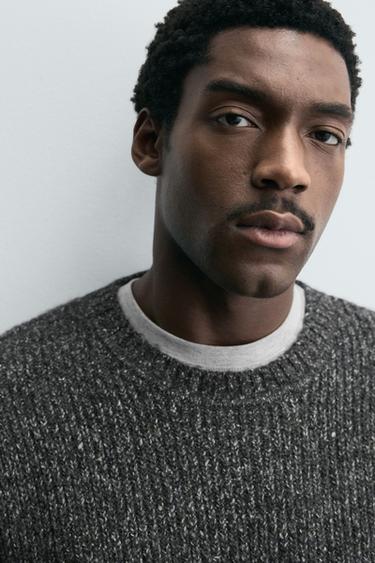 PURL KNIT JUMPER - Grey / Blue by Zara - Image 5