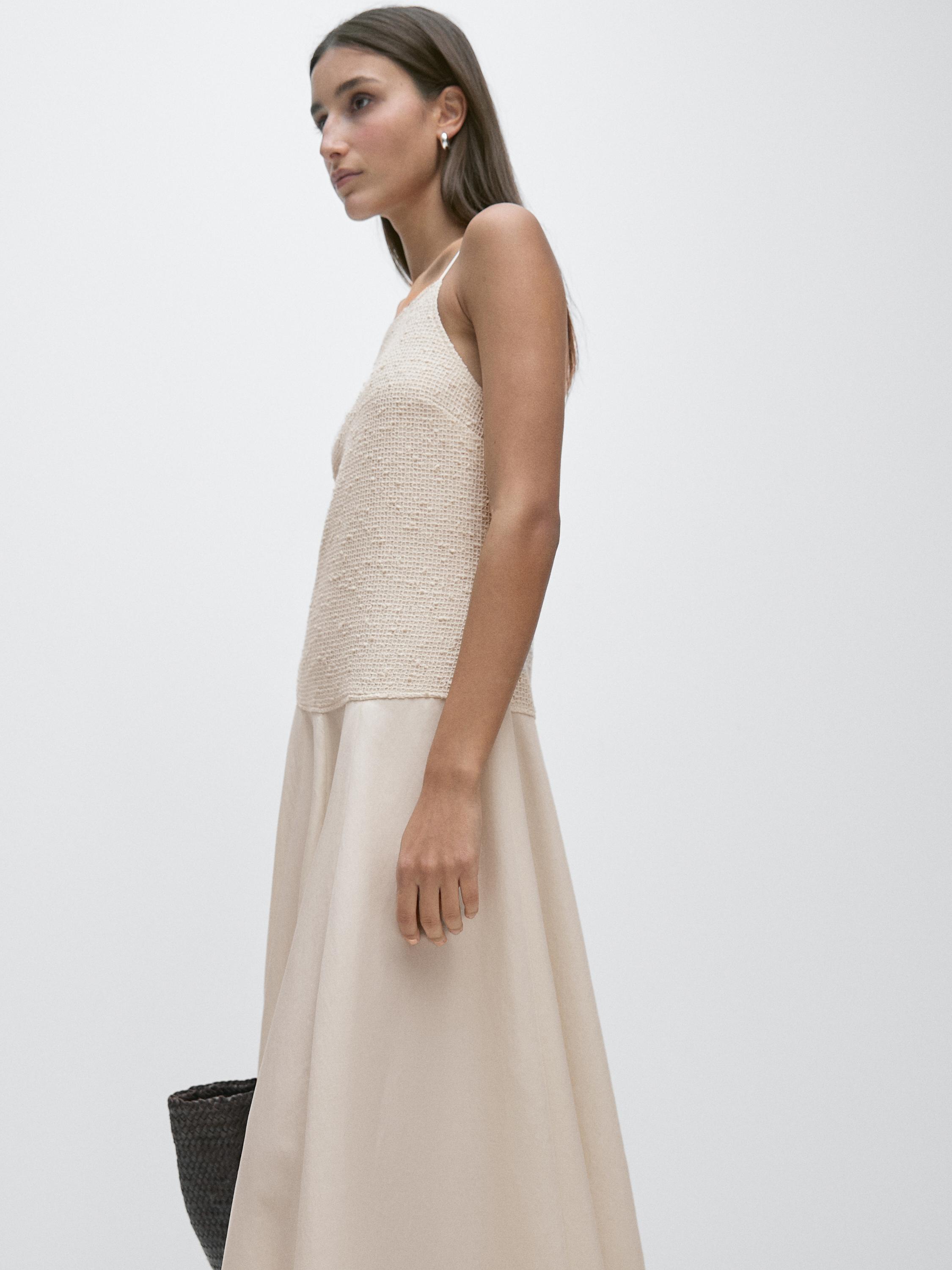 Long contrast dress