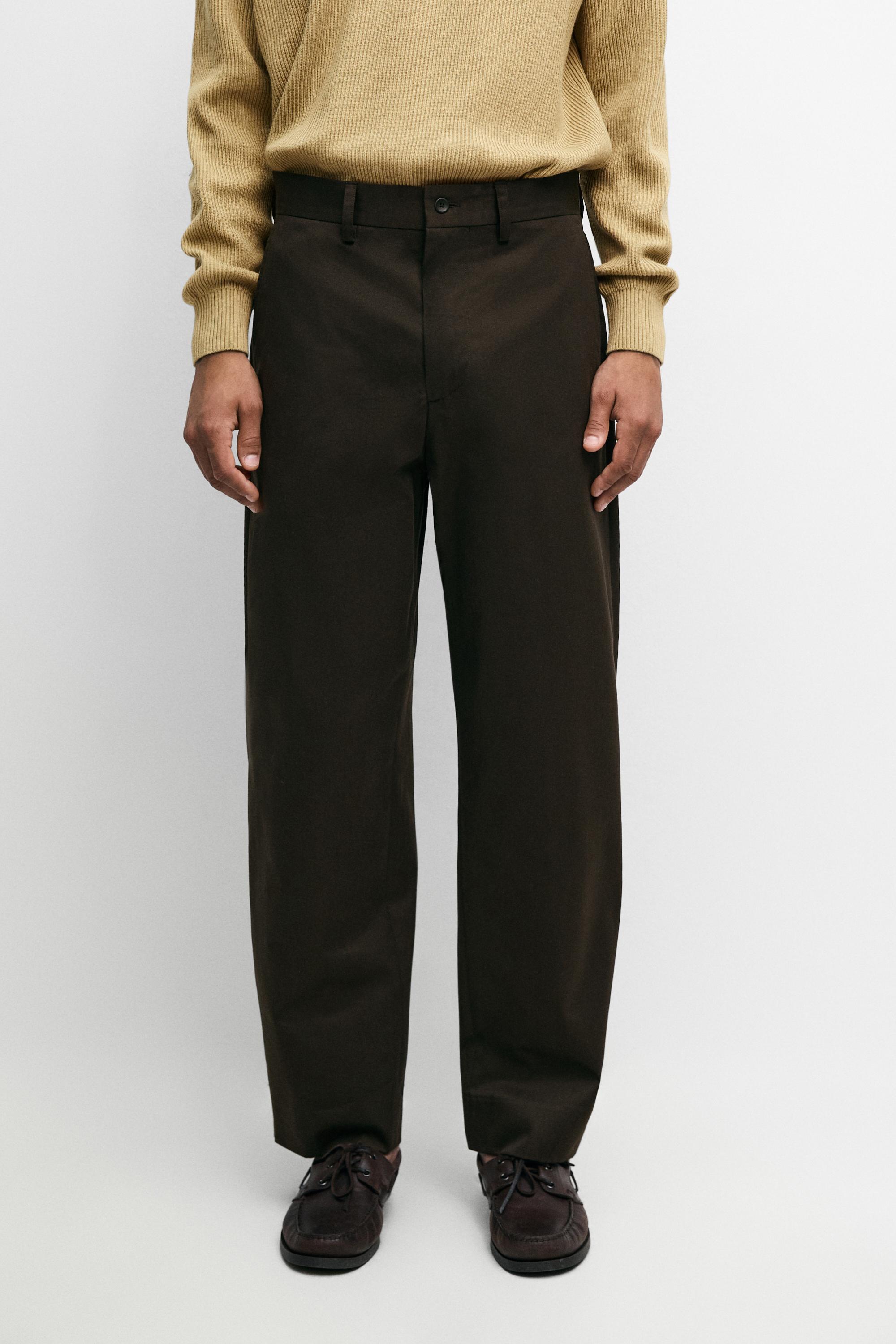 100% cotton wide-leg pants