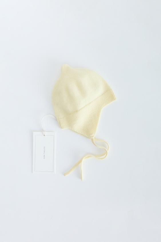 ZARA TIMELESS - 100% CASHMERE BONNET - Light yellow by Zara - Image 0