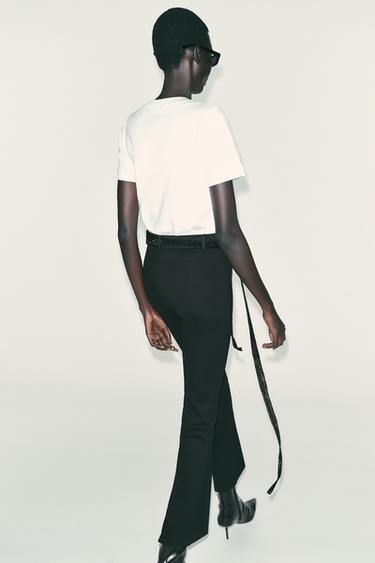 T-SHIRT LACETS BIJOUX - Blanc de Zara - Image 4