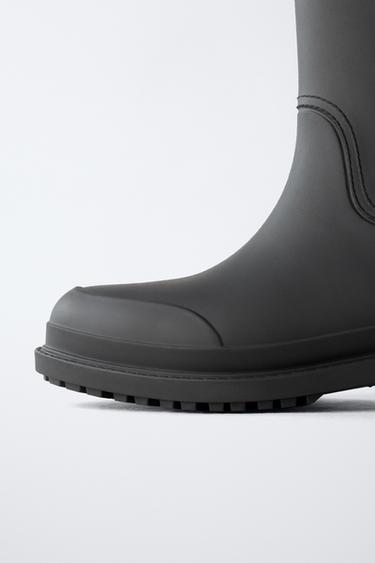 TALL RUBBERISED WELLIES - Black by Zara - Image 5