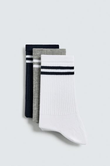 LOT DE 3 PAIRES DE CHAUSSETTES À BANDES - divers de Zara - Image 0