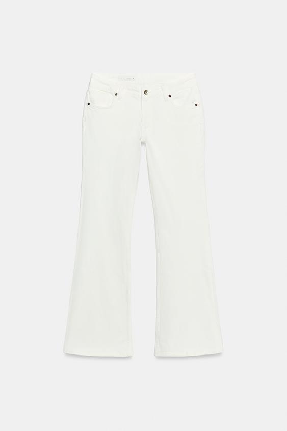 JEANS TRF BOOTCUT TIRO BAJO - Blanco de Zara - Imagen 0