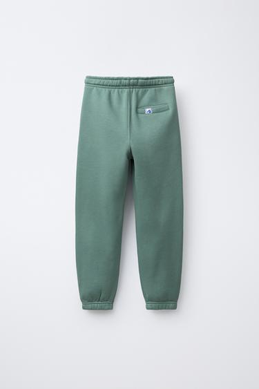 PANTALON DE JOGGING AVEC INSCRIPTION - Vert d'eau de Zara - Image 1