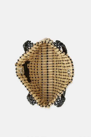 MINI SAC BOULES EN BOIS - Beige clair de Zara - Image 4