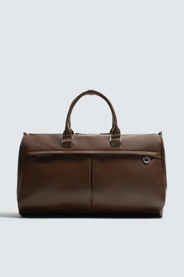 Sac En Cuir Noir Pour Homme Zara - Neuf Sans étiquette, Léger Défaut Au Fond