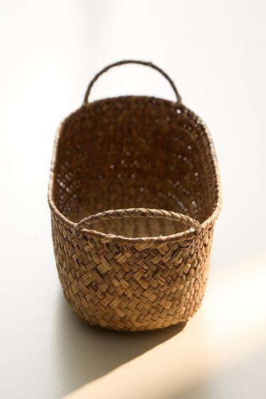 SEGRASS BASKET WITH HANDLES - Light beige by Zara