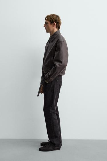 AARON LEVINE X ZARA STRAIGHT FIT JEANS - Charcoal by Zara - Image 3