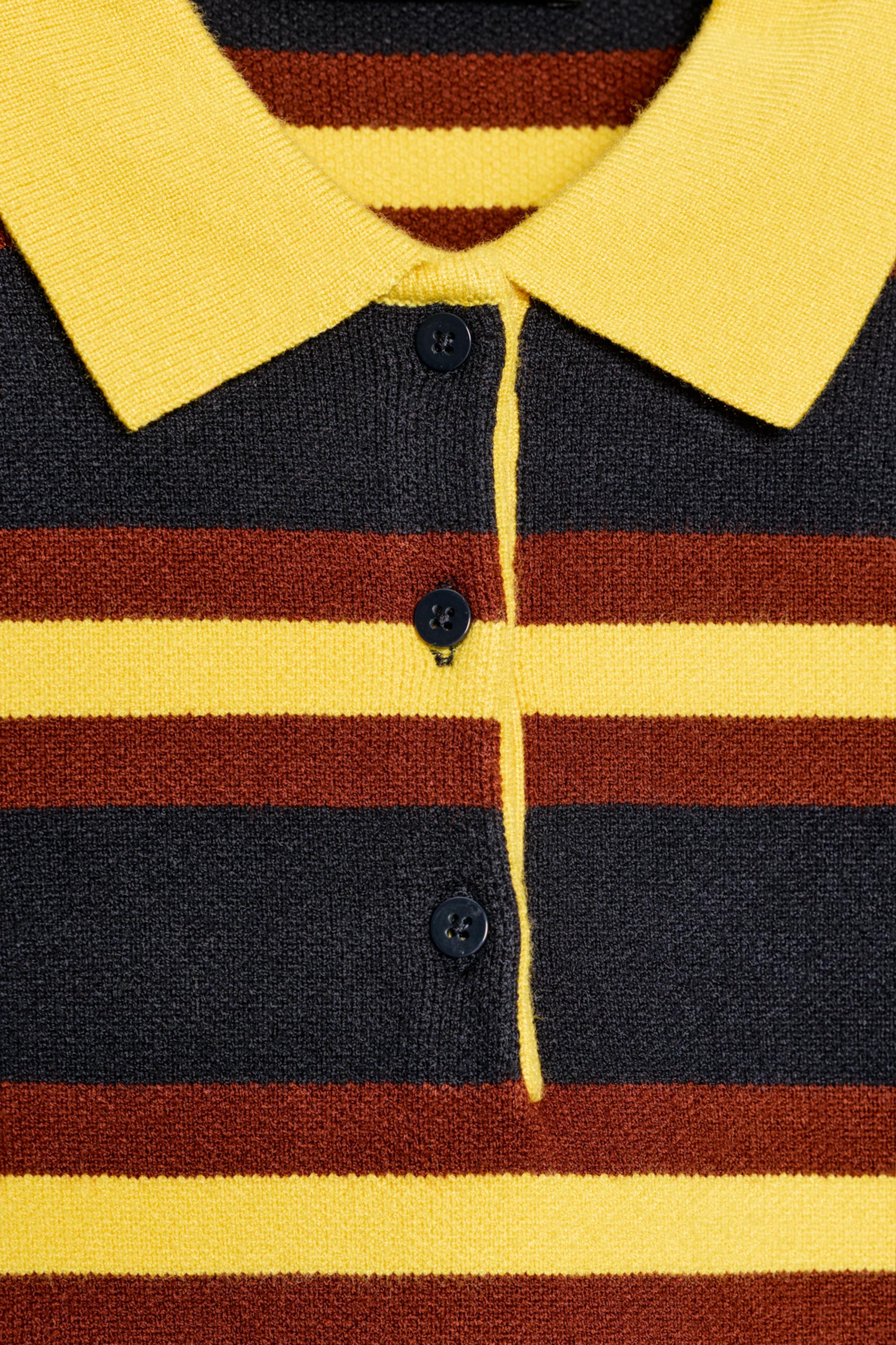 STRIPED KNIT POLO