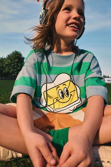 BUTTER PRINT STRIPED T-SHIRT - striped by Zara - Image 4