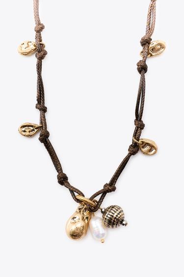 PACK OF 3 CORD, COIN AND CHARM NECKLACES - Gold / Silver by Zara - Image 4