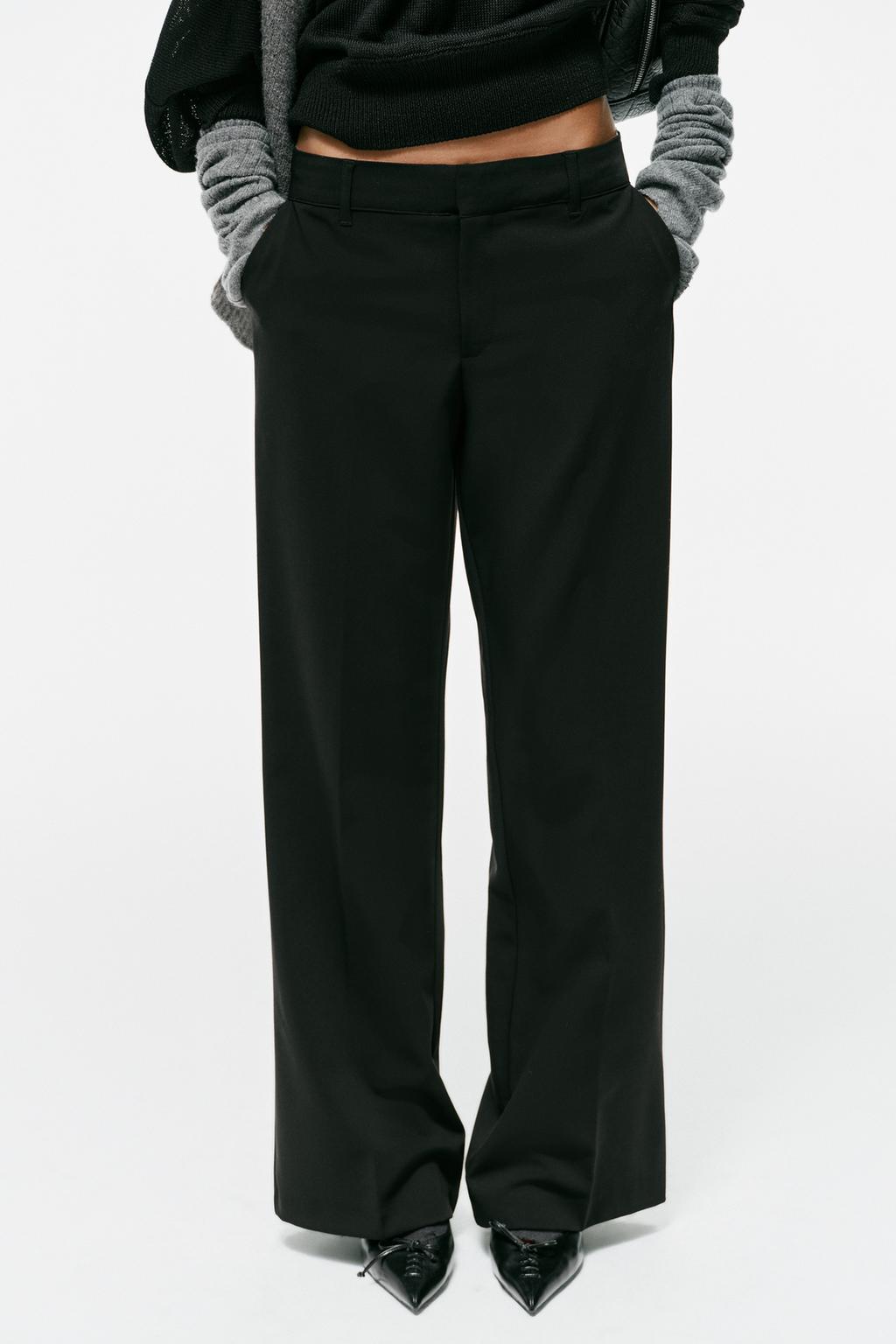 LOW-RISE STRAIGHT-LEG TROUSERS