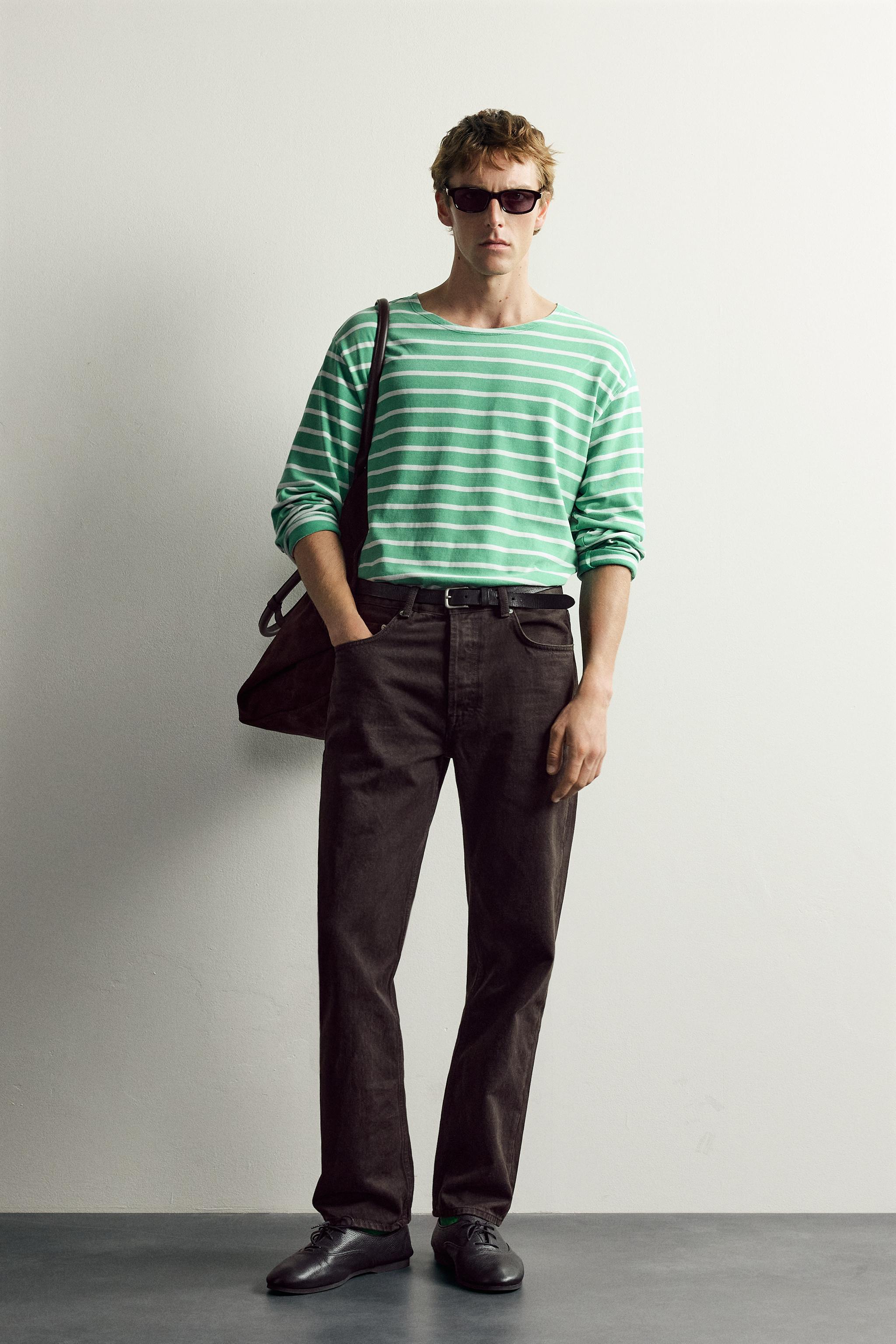 Zara AARON LEVINE X ZARA JAKARLI ÇİZGİLİ T-SHIRT
