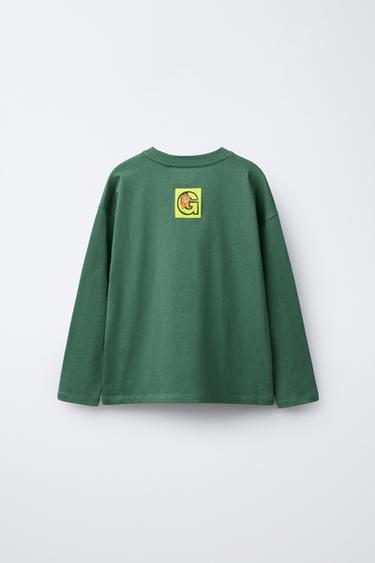 GARFIELD © PAWS INC. GRAFFITI PRINT T-SHIRT - Bottle green by Zara - Image 1