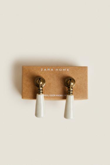 POIGNÉES CÉRAMIQUE GOUTTE (LOT DE 2) - Blanc de Zara - Image 5