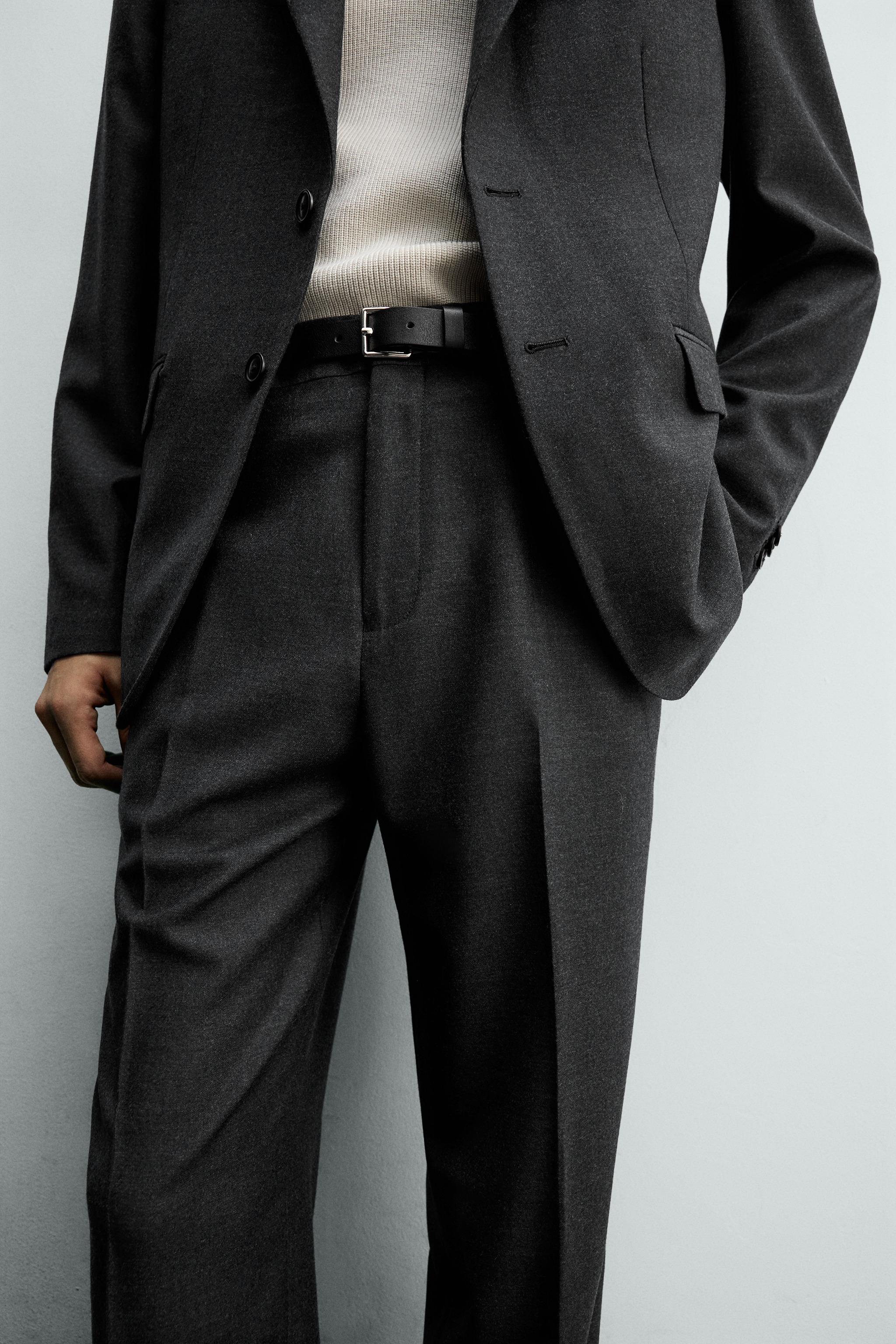 100% WOOL SUIT PANTS