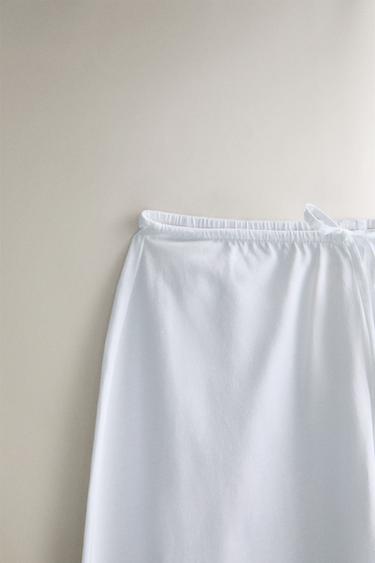 PANTALON FRONCÉ - Blanc de Zara - Image 1