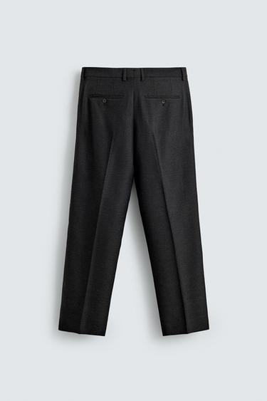 PANTALON REGULAR FIT À PLIS - Gris anthracite de Zara - Image 6