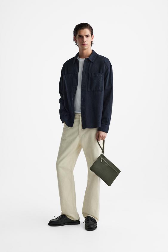 PLAIN CLUTCH BAG - Green by Zara - Image 0