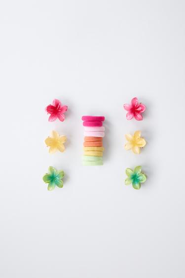 PACK CAJITA CON GOMAS Y PINCITAS FLORES - Multicolor de Zara