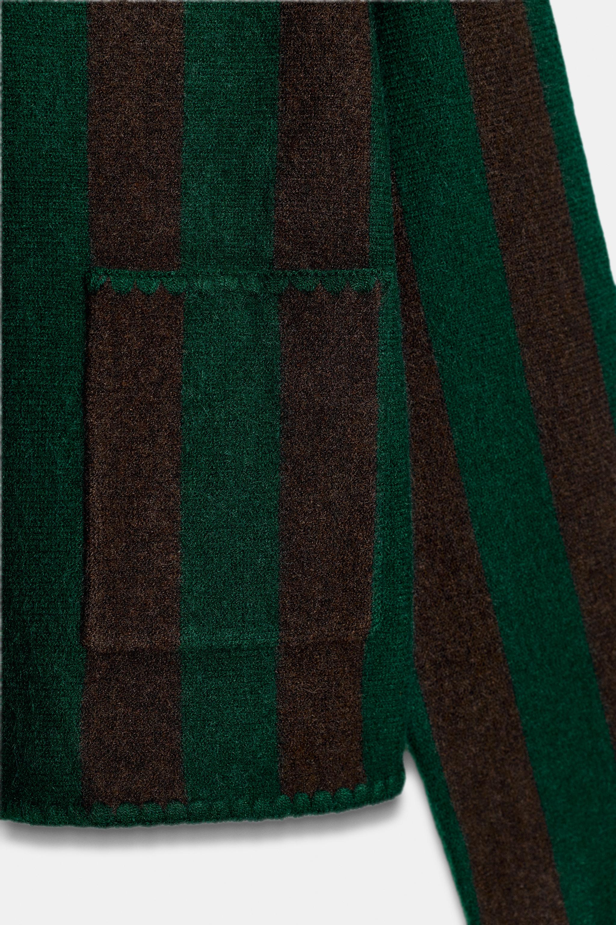 GILET EN MAILLE À RAYURES