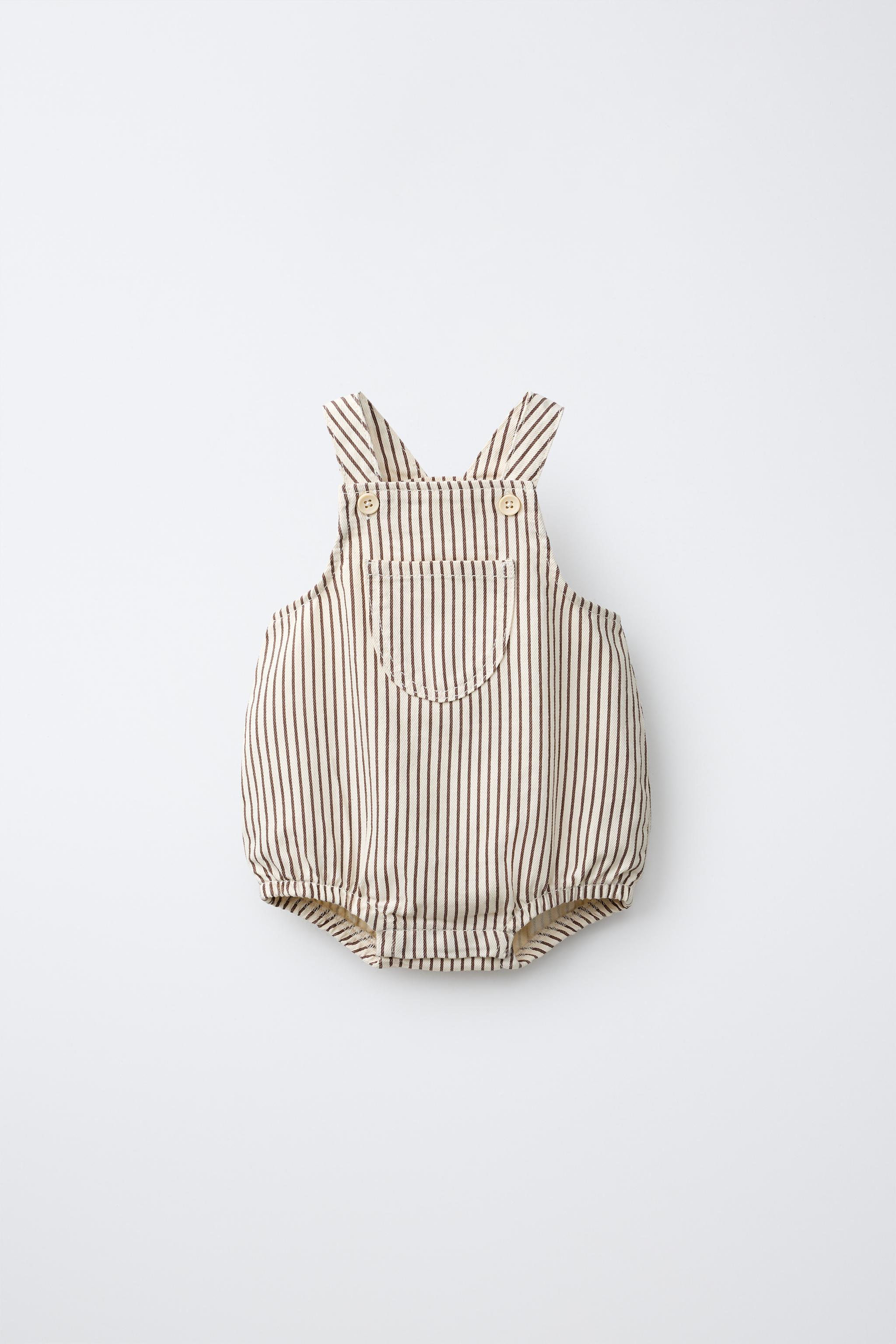 Детские комбинезоны Zara Striped Twill Romper — фото 2