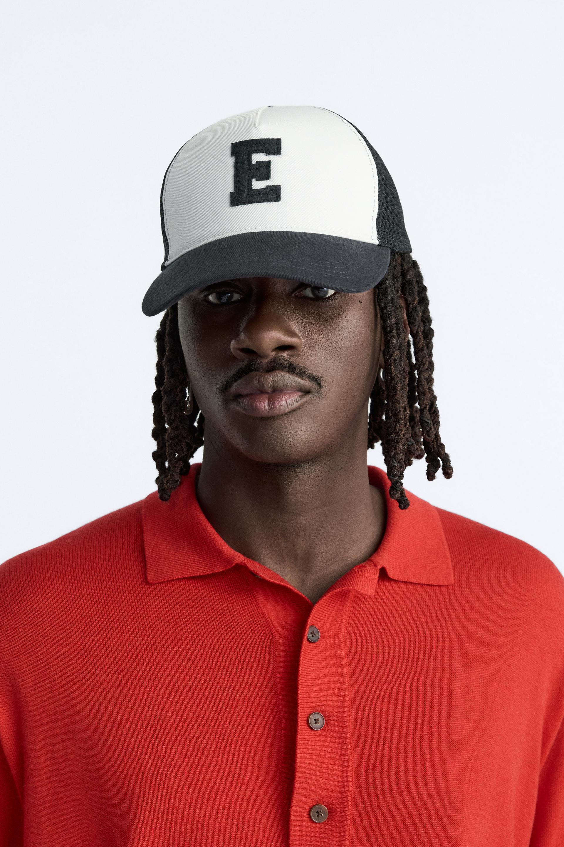 CAP WITH RAISED LETTER Ecru ZARA United Kingdom cap-with-raised-letter-ecru-zara-united-kingdom