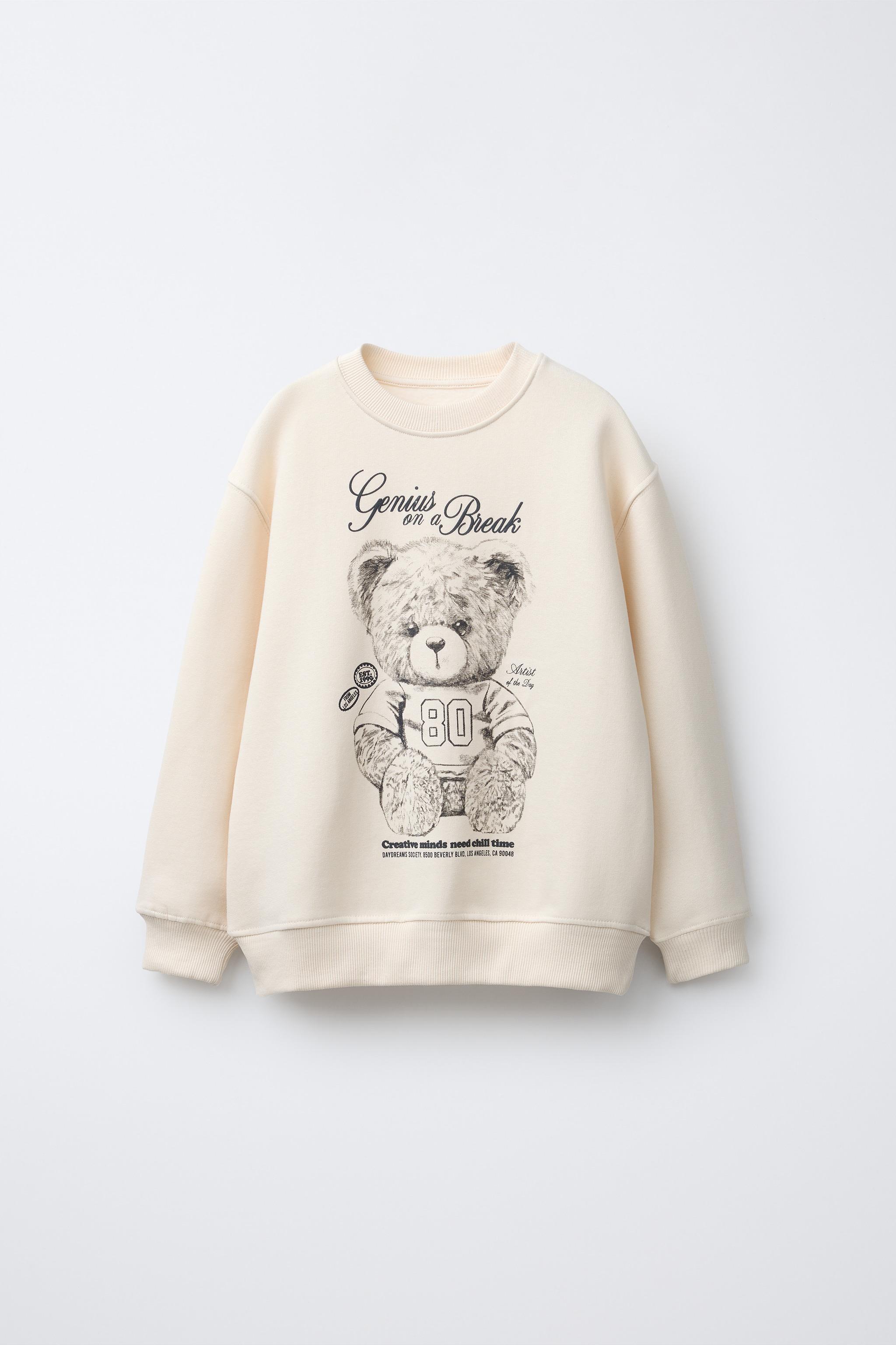 BEAR PRINT SWEATSHIRT