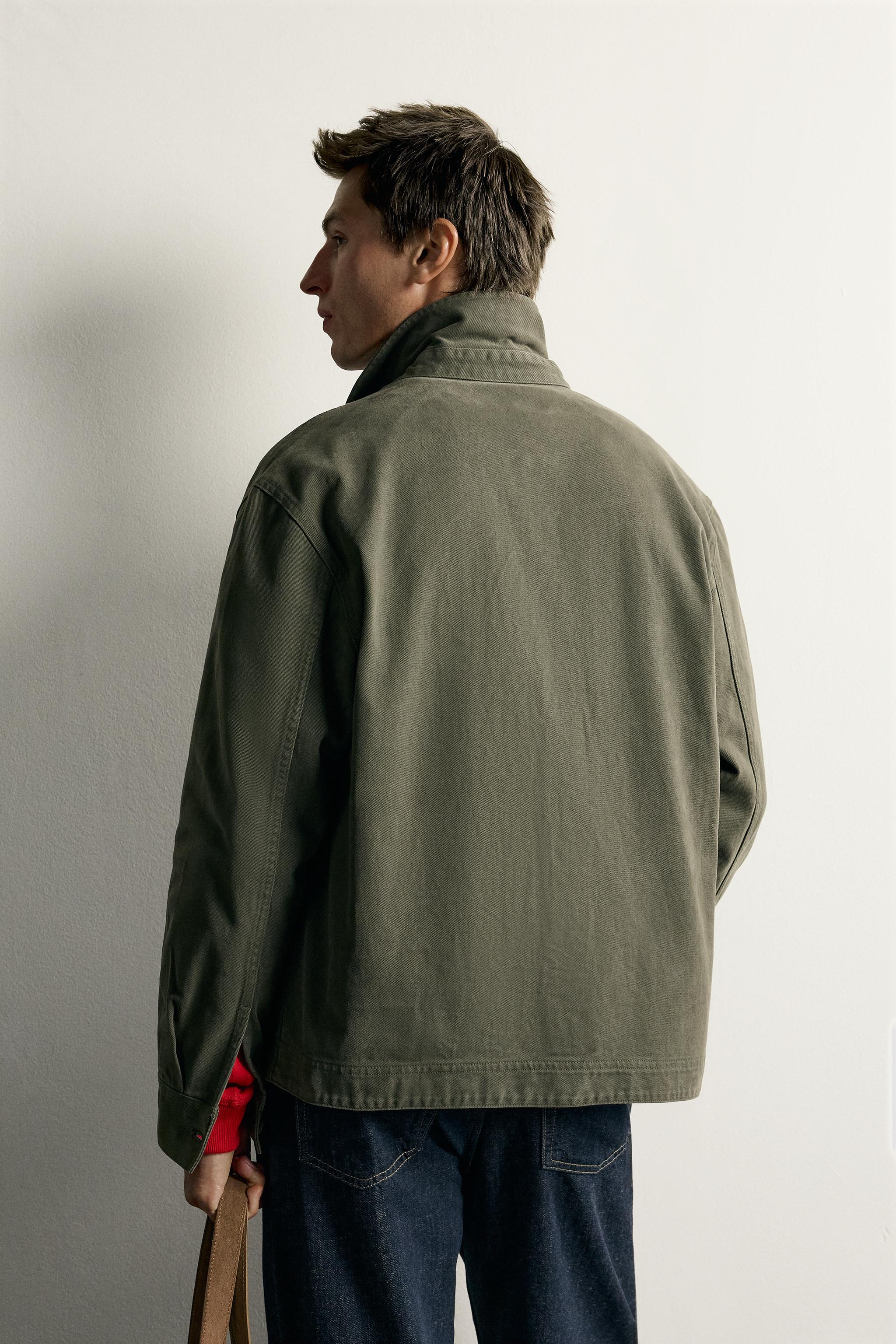 Zara CEPLİ RELAXED FIT İNCE CEKET görsel 3
