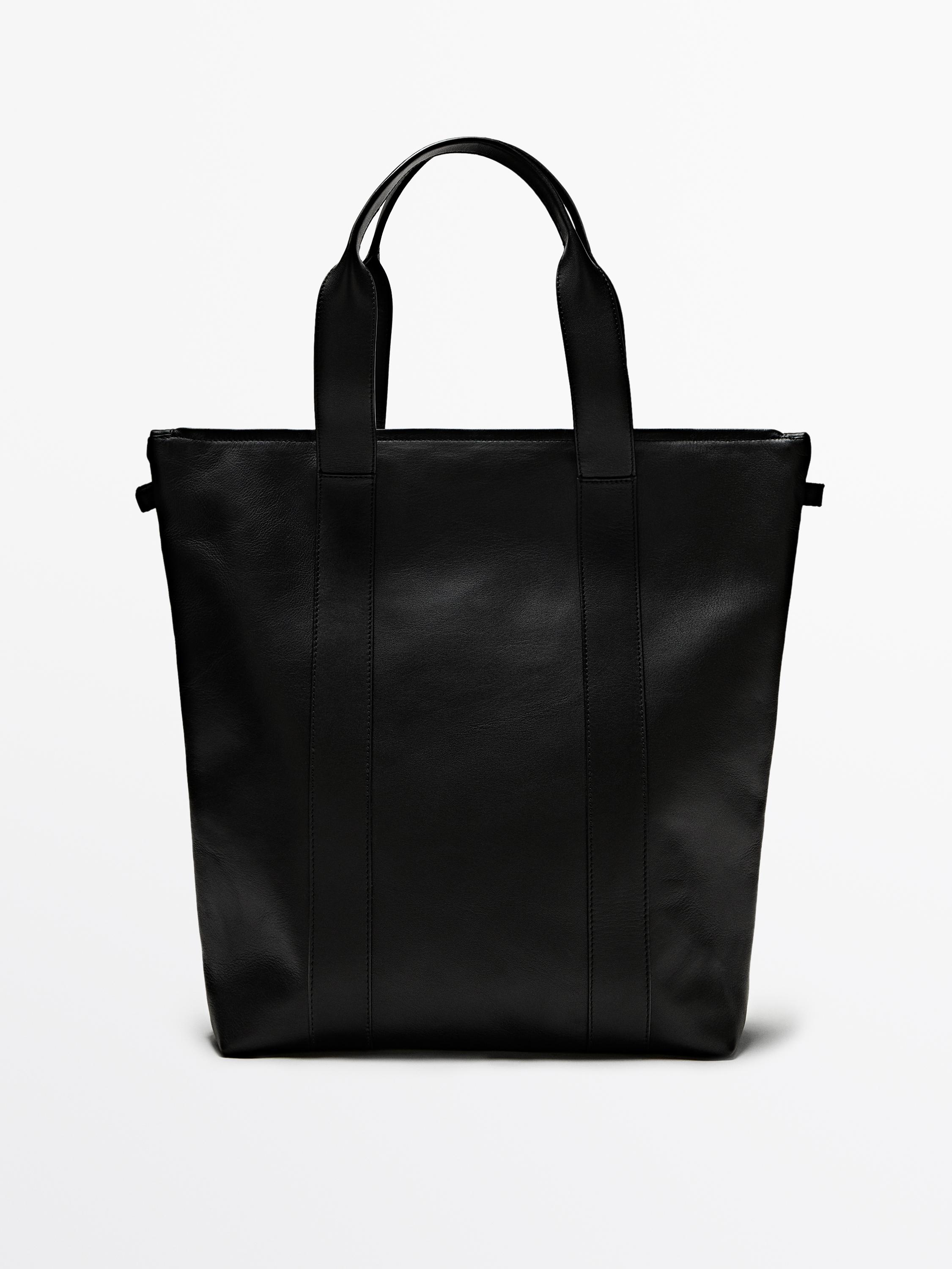 Nappa leather tote bag - Black | ZARA Canada