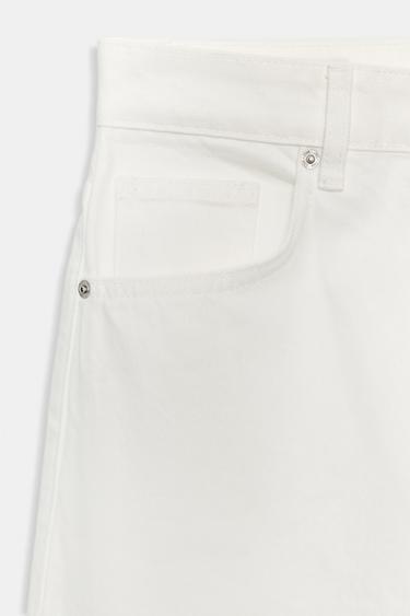 JEANS TRF EXTRA WIDE LEG HOCH - Cremefarben von Zara