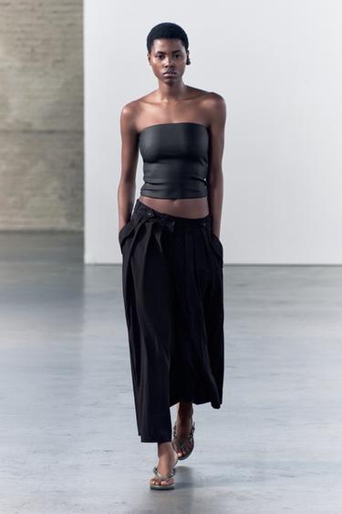 TOP BANDEAU MAILLE STRETCH - Noir de Zara - Image 0