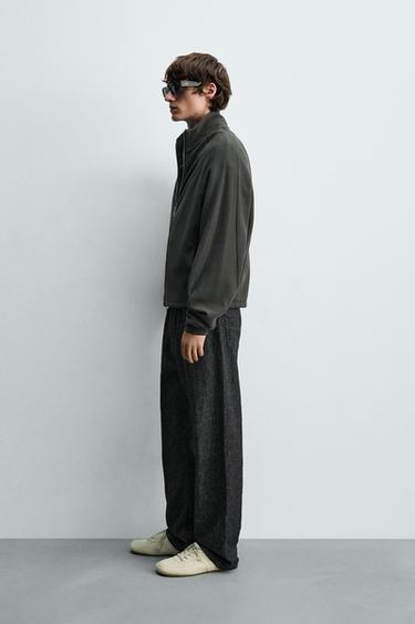 OTTOMAN RELAXED FIT JACKET - Dark charcoal grey by Zara - Image 3
