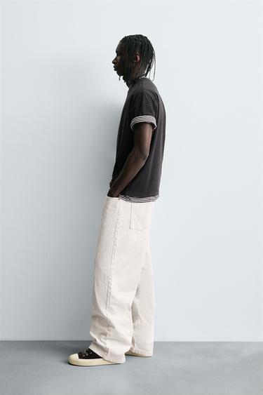 JEANS BALLOON FIT - White by Zara