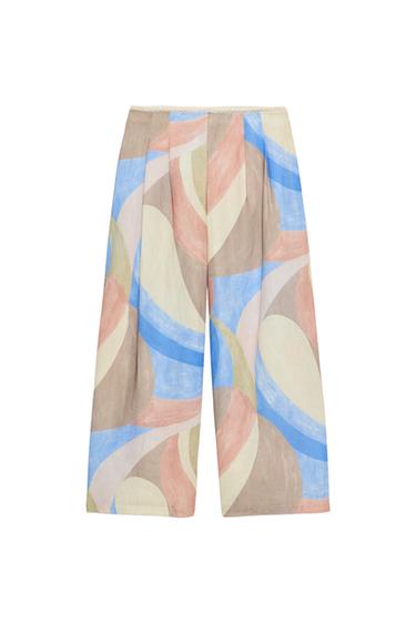 QUẦN ỐNG RỘNG HỌA TIẾT - Nhiều màu từ Zara